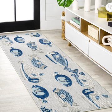 Algarve Modern Fish High-low Indoor/outdoor Area Rug